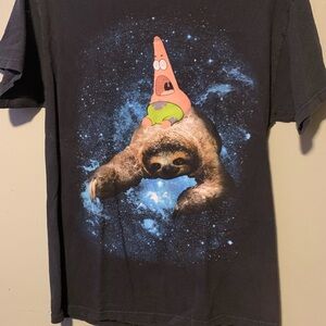 ❤️Nickelodeon Sponge Bob Patrick Cosmic Sloth Tee Shirt Medium Unisex
